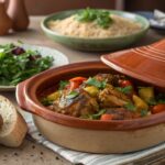 طاجين الدجاج بالخضر