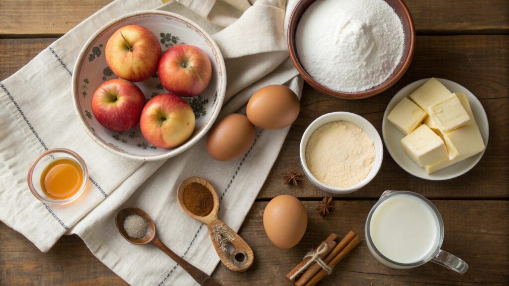 Apfelkuchen mit Vanillepudding
