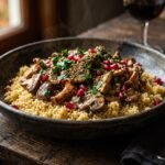 Cremige Pilzpfanne Rezept: Waldpilz-Genuss auf orientalischem Couscous